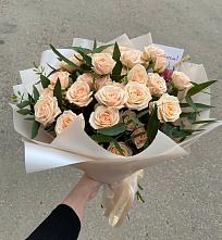 Букет Кремовые розы Латте в Погорелках