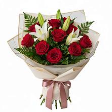 Букет цветов из:  Лилии и Розы в Погорелках