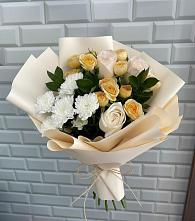 Букет цветов из:  Розы и Хризантемы в Погорелках
