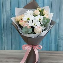 Букет цветов из:  Хризантемы и Розы #REPLACE_PRED# Погорелках