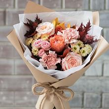 Букет цветов из:  Гвоздики, Хризантемы и Розы в Погорелках