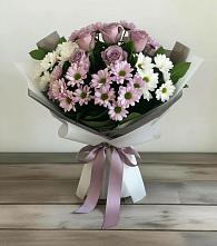 Букет цветов из:  Хризантемы и Розы в Погорелках