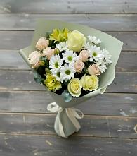 Букет цветов из:  Альстромерии, Розы и Хризантемы #REPLACE_PRED# Погорелках