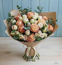 Букет цветов из:  Альстромерии и Розы в Погорелках