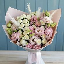 Букет цветов из:  Альстромерии и Розы в Погорелках