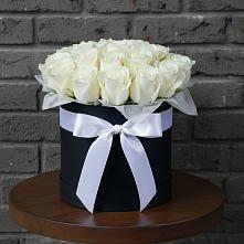 Цветочная композиция из Розы в шляпной коробке в Погорелках